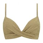 Gold Glitter Twist Bikinitop