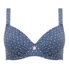 Marrakesh Blue Voorgevormde Balconette Bikinitop