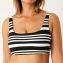 Annadiva Swim Aruba Stripe Bralette Bikinitop Black White