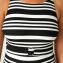 Annadiva Swim Aruba Stripe High Neck Badpak Black White