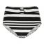 Annadiva Swim Aruba Stripe High Waist Bikinibroekje Black White