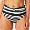 Annadiva Swim Aruba Stripe High Waist Bikinibroekje Black White