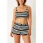 Annadiva Swim Aruba Stripe Short Black White