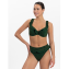 Beachlife Green Embroidery High Waist Bikinibroekje Groen