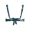 Cyell Ikat Teal Halter Bikinitop