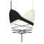 Beachlife Vanilla And Black Twist Bikinitop